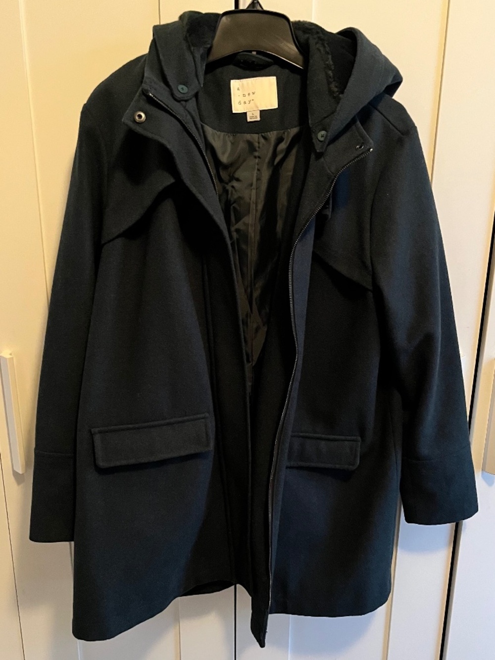 60% wool jacket, dark blue, large